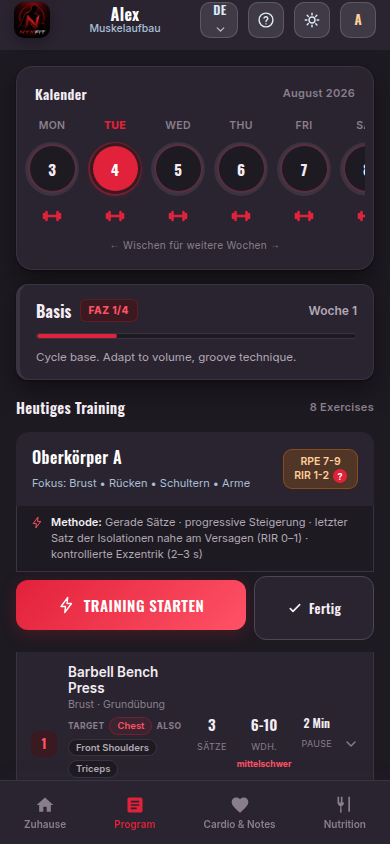 Trainingsplan