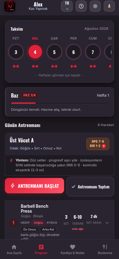 Antrenman planı